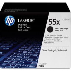 Hp Ce255xd ( 2x No.55x - Dual Pack ) Black Toner 12500pages - For Hp Laserjet P3010 Series P3015 Series M525 Series