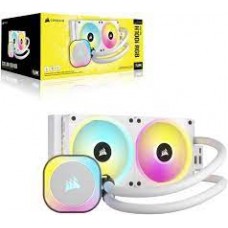 Corsair Cw-9061005-Ww - Icue Link ( Daisy Chain ) H100i Rgb Aio White 240mm Cpu Water Cooling - With Corsair Link For Real-Time Monitoring And Control - Copper Waterblock With 33x Capellix Rgb Led Lighting On Waterblock Pre-Filled / Closed-Loop / Sealed Corsair Cw-9061005-Ww - Icue Link ( Daisy Chain ) H100i Rgb Aio White 240mm Cpu Water Cooling - With Corsair Link For Real-Time Monitoring And Control - Copper Waterblock With 33x Capellix Rgb Led Lighting On Waterblock Pre-Filled / Closed-Loop / Sealed