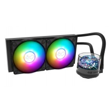 InWin Nr24 Nebula Rgb 240mm Cpu Water Cooling With One-Click Controller - Dual-Chamber Anodized Aluminium Pump With Microchannel Fins With Nebulas Infinite Shining Stars 120x277x27mm Aluminum Radiator With 2x 120mm Luna Argb Pwm Fan 400-1800rpm ( Su