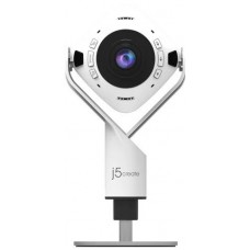 J5 Jvu368 Hd Webcam - All Around 360 Rotation With Speakerphone + Remote Control + Height Adjustable Stand 6x Display Modes 6 Buttons + Touch Control To For Host/Participants Selection Tripod Mountable Streaming And Recording Optimized Built-In Hd Mic