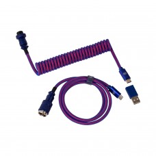 Keychron Premium Coiled Aviator Usb Cable | Type-C + Usb-A Adapter | Detachable Aviator Connector | 108 Cm Keychron Premium Coiled Aviator Usb Cable | Type-C + Usb-A Adapter | Detachable Aviator Connector | 108 Cm