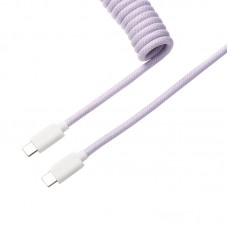 Keychron Coiled Aviator Cable - Light Purple/Straight Keychron Coiled Aviator Cable - Light Purple/Straight