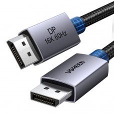 Ugreen Dp131 Displayport 2.1 Braided Cable 1m ( 80gbps | 16k | 60hz ) - Black/Grey Ugreen Dp131 Displayport 2.1 Braided Cable 1m ( 80gbps | 16k | 60hz ) - Black/Grey