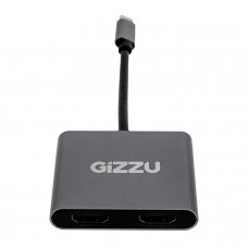 Gizzu 4-In-1 Type-C To Dual Hdmi Hub Gizzu 4-In-1 Type-C To Dual Hdmi Hub