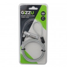 Gizzu Secure Wedge Code Cable Lock 1.8m Gizzu Secure Wedge Code Cable Lock 1.8m