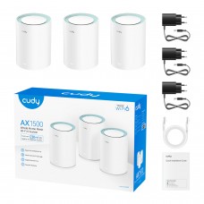 Cudy Ax1500 Gigabit Mesh Wi-Fi 6 System – 3 Pack Cudy Ax1500 Gigabit Mesh Wi-Fi 6 System – 3 Pack
