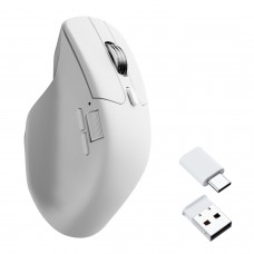 Keychron M6sb72 1k Wireless Mouse (Bt/2.4ghz/Wired) With Huano Silent Micro Switch And Premium Wheel - White Keychron M6sb72 1k Wireless Mouse (Bt/2.4ghz/Wired) With Huano Silent Micro Switch And Premium Wheel - White
