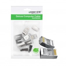 Ugreen Nw111 Rj45 Cat6 Ethernet Network Head 100 Pack - Silver/Transparent Ugreen Nw111 Rj45 Cat6 Ethernet Network Head 100 Pack - Silver/Transparent