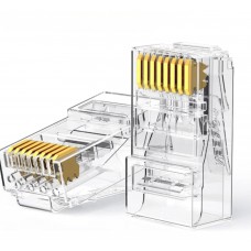 Ugreen Cat6 Rj45 Modular Plugs (50 Pcs)–Transparent With Gold Contacts Ugreen Cat6 Rj45 Modular Plugs (50 Pcs)–Transparent With Gold Contacts