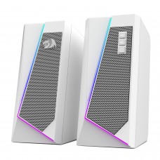 Redragon Gs20w Anvil 3w 2.0 Rgb Stereo Desktop Pc Speakers - White Redragon Gs20w Anvil 3w 2.0 Rgb Stereo Desktop Pc Speakers - White