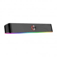 Redragon 2.0 Sound Bar Adiemus 2 X 3w Rgb Usb|Aux Pc Gaming Speaker - Black Redragon 2.0 Sound Bar Adiemus 2 X 3w Rgb Usb|Aux Pc Gaming Speaker - Black