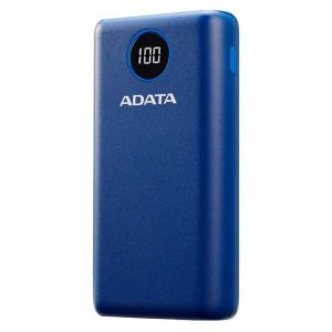 Adata Ap20000qcd-Dgt-Cdb P20000qcd Blue Powerbank 20000mah(74wh) , Qualcomm Quick Charge 3.0 , Pd3.0 Fast Charge , Resilient Plastic With Fire-Retardant , Micro-Usb + Type-C Dual Input ( 5v/3a Or 9v/2a ) For Fast Charging + Triple Output ( 2x Usb Type-A