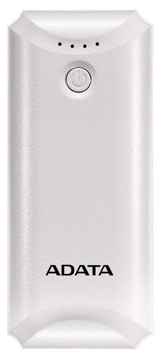 Adata Ap5000-Usba-Cwh P5000 White – Powerbank With Flashlight ( Work As Uv Counterfeit Money Detector ) – Universal Mobile Device Battery , 5000mah , 5v/1a Input + 5v/1a Output , For Apple Idevice + Other Mobile Devices , With Synchronous Charge / Discha
