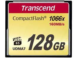 Transcend Ts128gcf1000 128gb Compact Flash 1000x – Read/Write : 160/120 Mb/Sec – Lifetime Warranty Retail Pack