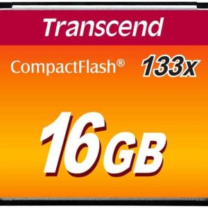 Transcend Ts16gcf133 16gb Compact Flash 133x – Read/Write : 65/35 Mb/Sec – Lifetime Warranty Retail Pack