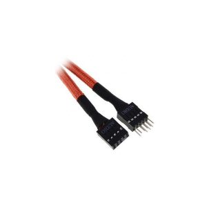 Bitfenix Bfa-Msc-Aud30ok-Rp Alchemy Multisleeved(1) Cable – 10pin Audio 30cm Extension Cable ( From Case Control Panel To Mb ) – Orange
