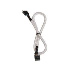 Bitfenix Bfa-Msc-Aud30wk-Rp Alchemy Multisleeved(1) Cable – 10pin Audio 30cm Extension Cable ( From Case Control Panel To Mb ) – White