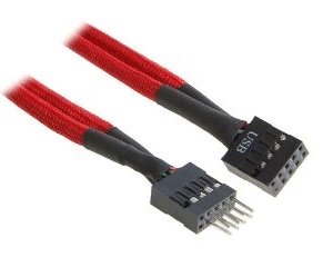 Bitfenix Bfa-Msc-Iusb30rk-Rp Alchemy Multisleeved(1) Cable – 30cm – Internal Usb Header Extension Cable – Red