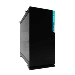 In Win 101c Mid Tower Chassis With Usb3.1 Type-C + Rgb ( Support Asus Aura Sync Msi Mystic Light + Gigabyte Rgb Fusion ) – Black With Tool-Less Full-Sized Tempered Glass Side Panel Neon Rgb Led Logo Panel On Fronto Panel No Psu