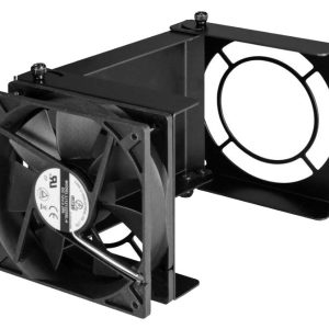 Lian-Li Ad-06 Air Duct For Cpu Black Aluminum Dual Hinge Design For Angle Adjustment Include 1x 120mm Fan To Work With Exisiting 120mm Rear Case Fan To Cretae A 3 Fans Air-Flow Zone For Cpu/Memory/Mosfet – Compatible With Most Of Case