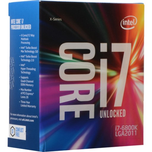 Intel Lga2011 Broadwell-E I7-6900k ( Support Single Cpu Socket ) – 8 Core+Hyper-Threading / 16 Threads 3.2ghz / 4.0ghz Turbo Boost 40x Pci-Express Lanes 5gt/S -1x Qpi Vt-X + Aes-N Vt-D + No Txt Built-In Quad Channel Ddr4-2133 Memory Controller Supp