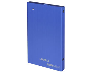 Lian-Li Ex-10q Blue – 2.5″ Sata External Enclosure Usb3.0 5 Gbps ( Usb2.0 Backwards Compatible ) Aluminum Usb Powered 132x80x18mm