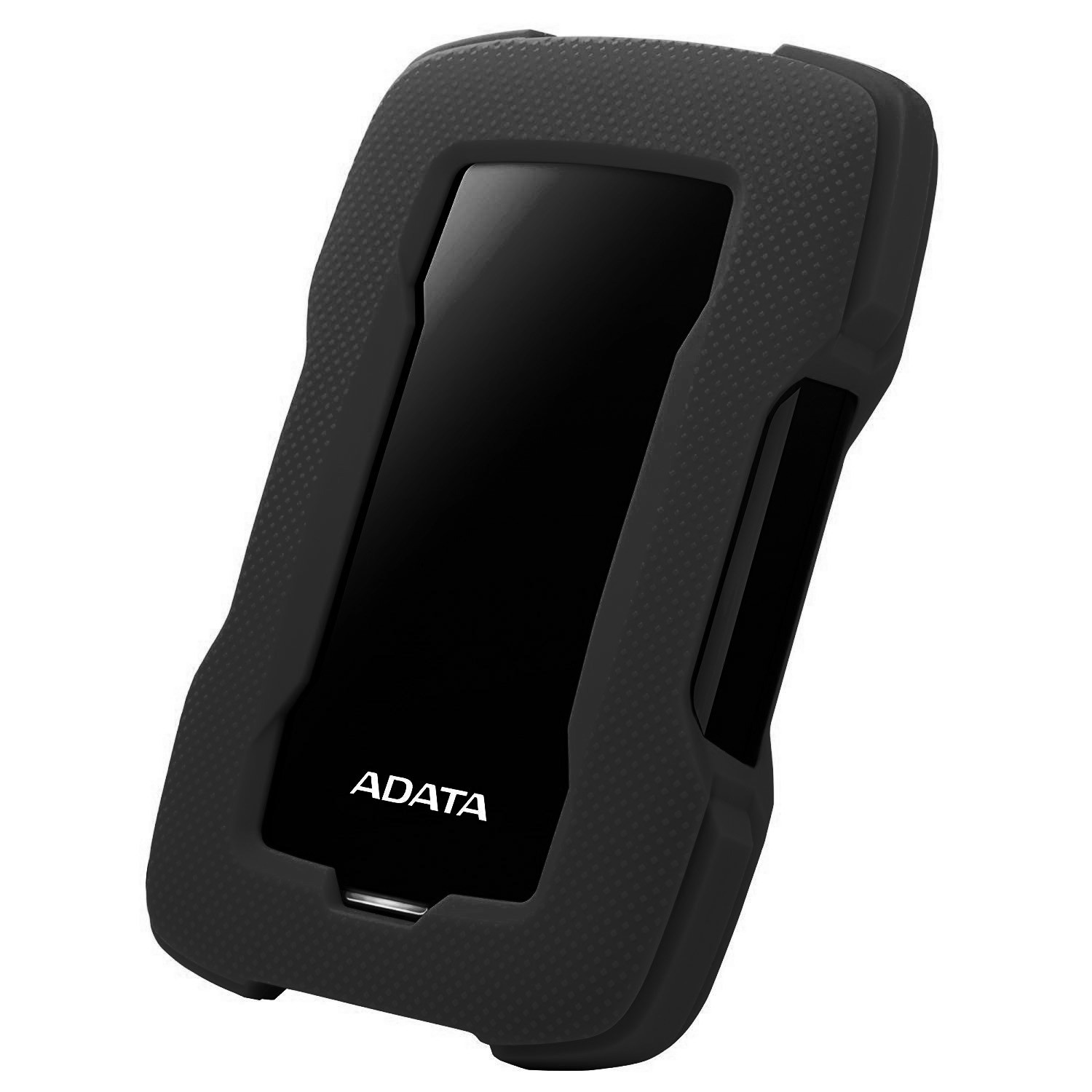 Adata Hd330 Series 1tb/1000gb Black+Black With Silicon Casing With Shock Absorption + G Shock Sensor Protection
