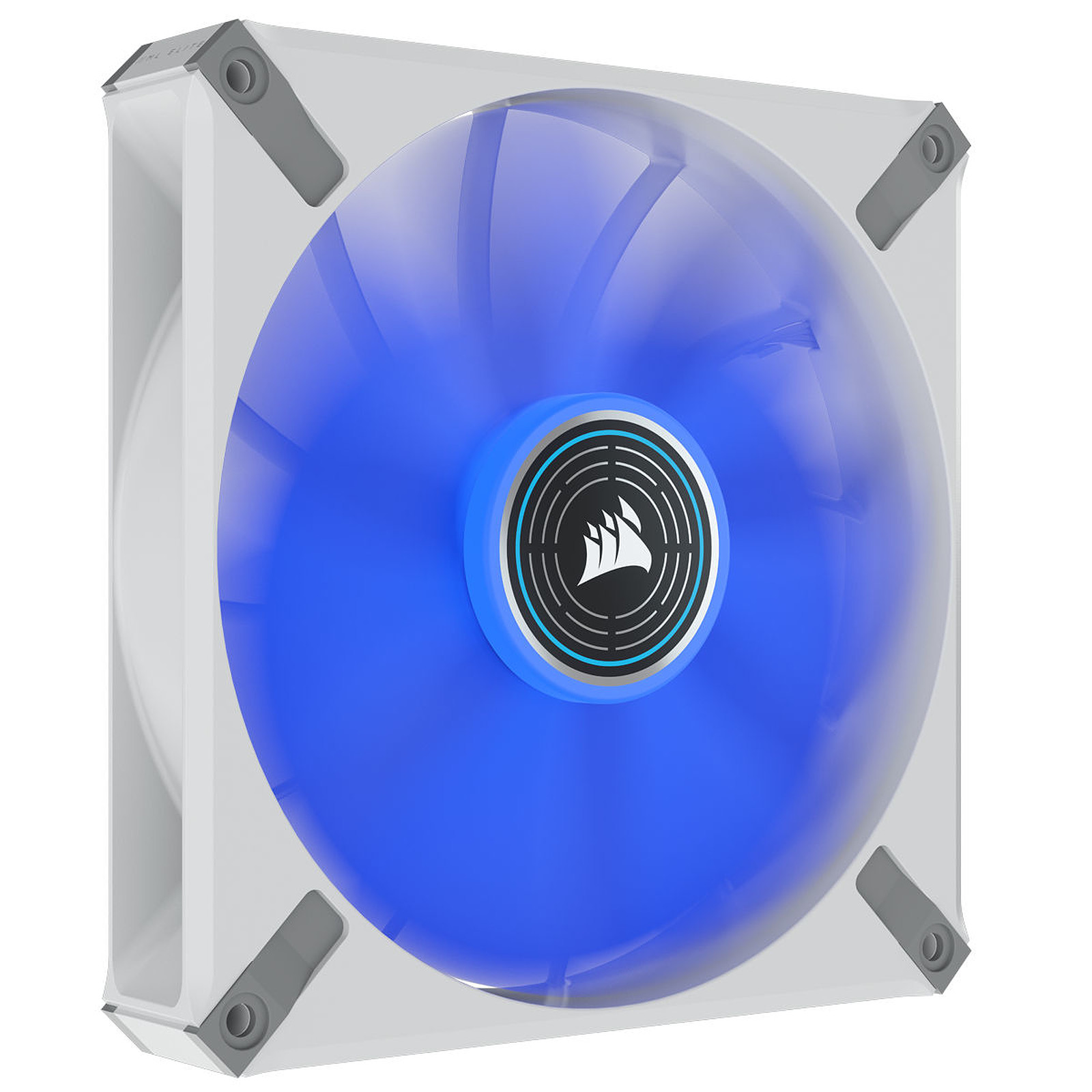 Corsair Co-9050131-Ww Ml140 Elite White With 8x Blue Leds 140x140x25mm Premium Magnetic Levitation Bearing 7 Blades Pwm Fans With Airguide 400-1600rpm 10-32dba 15-83cfm 0.3-2mm/H2o Static Pressure