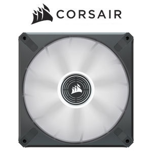 Corsair Co-9050130-Ww Ml140 Elite White With 8x White Leds 140x140x25mm Premium Magnetic Levitation Bearing 7 Blades Pwm Fans With Airguide 400-1600rpm 10-32dba 15-83cfm 0.3-2mm/H2o Static Pressure