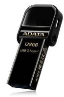 Adata I-Memory Flash Drive Ai920-128g-Cbk 128gb Black – Usb3 + Apple Certified Mfi Lightning Dual-Connectors Flash Drive For Ios/Mac/Pc Cob Design With Mini-Size ( 37.8×16.9×6.9mm ) Dust And Water Resistant Support Ultra Hd 4k Video Playback + Apple Ai