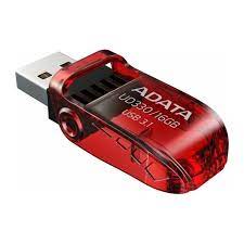 Adata 16gb Ud330 Red Usb3.0 Flash Drive Folding Cover Design + Integral Strap Mount Dust/Shock/Water Resistant – Cob Design With Mini-Size ( 32.4×18.6x12mm ) Read/Write : 100/30 Mb/Sec Support Linux Mac Os Support Free Ostogo + Ufdtogo + 60days Tria