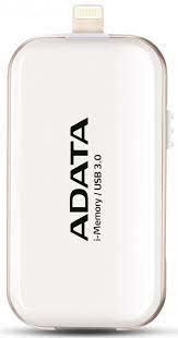 Adata I-Memory Flash Drive Ue710-64g-Cwh 64gb White – Usb3 + Apple Certified Mfi Lightning Dual-Connectors Flash Drive For Ios/Mac/Pc Support Ultra Hd 4k Video Playback + Apple Airplay ; 61x32x10mm Lightning Read/Write : 30.2/15.5 Mb/Sec With Ios/Mac/