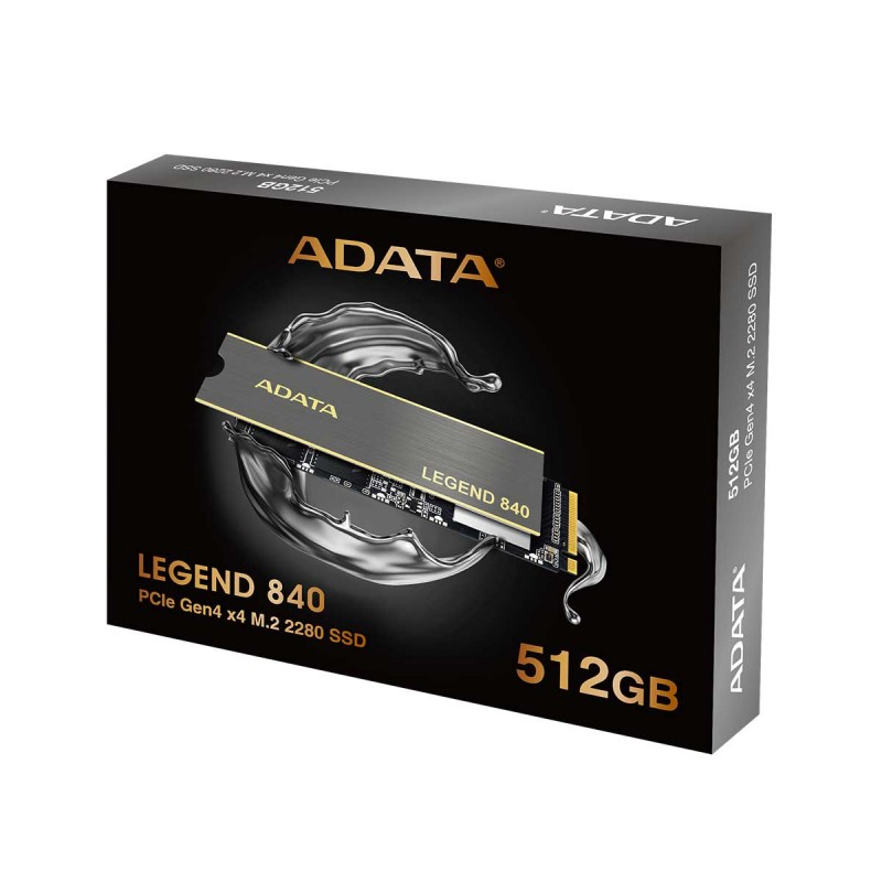 Adata Aleg 840-512gcs 512gb Legend 840 Series With Detachable Heatsink – Ngff(M.2) 3d Tlc Ssd With Nvme Pcie Gen4 X4 Mode Ssd Type 2280 -22x80x6.1mm Innogrit Ig5220 Controller ( 4-Channel ) Hmb ( Host Memory Buffer ) With Ldpc (Low Density Parity Chec