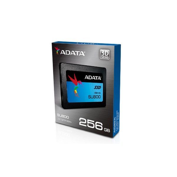 Adata Ultimate Su800 256gb 2.5″ Sata6g Ssd 3d-Tlc – With 3gb Slc+ 256mb Ddr3 Caching With Raid Engine+Data Shaping Support + Ldpc (Low Density Parity Check) Ecc With Devslp (Device Sleep) Technology For Energy Saving Toggle Nand Flash Smi Sm225