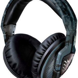 Asus Echelon Navy Edition – Gaming Headset – Military Camo Style Retractable Noise-Filtering Microphone 50mm Neodymium Magnet Drivers With 100mm Over-Ear Cushions With In-Line Volume Control With In-Line Volume Control With Cable Organizer 3.5mm 4-Po