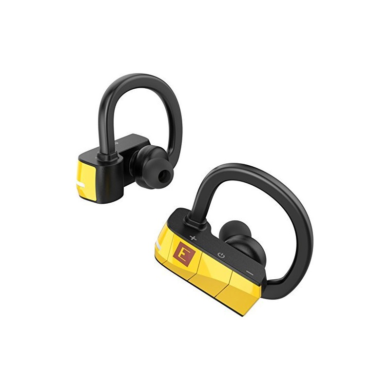 Erato Wireless Rio 3 Black+Yellow In-Ear Earphone+Mic – Qualcomm Aptx Certified Ipx5 Water And Sweat Proof Built-In Mems Mic With Noise Reduction 14.2mm Comply Diaphragm Driver With Extreme Bass 6hr Play Time / 8hr Talk Time ( 2 X 130mah Battery )