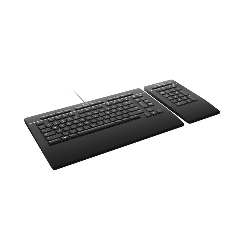 3d Connexion Keyboard Pro + Numpad Pro – Extra 5x Customizable Arithmetic Operator Keys + 12+4x Dedicated Programmable Function Keys With On-Screen Display With Palm Rest Usb Or Bluetooth Wireless – Retail Pack