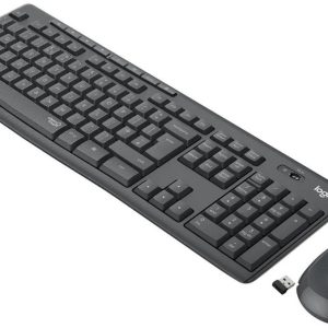Logitech 920-009800 Mk295 Cordless ( K270 Cordless Kb + M185 Mouse ) With Silenttouch Technology Enhanced Function Keys + 8 Hot Keys On/Off Switch On Mouse & Kb Spill-Resistant Black – Nano Receiver – Usb