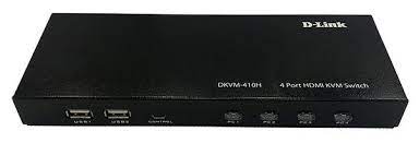 D-Link Dkvm-410h 4 Port Kvm Switch With Hdmi ( 4096×2160 @60hz ) Console : Hdmi To Display + 2x Usb Type-A For Kb+Mouse + 2x Usb Type-A For External Storages ; Host : 4x Hdmi + 4x Usb