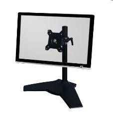Aavara Ts011 Flip Mount For 1x Lcd Stand ( Support Optional Arm Module For Kb Or Printer) – 20 Swivelable + 20 Tilt Angle Adjustable 90 Rotation Pivot For Landscape Or Portrait Height Adjustable With Expertorque Technology Smart Cable Management Alum