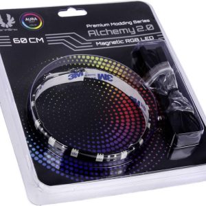 Bitfenix Bfa-Mag-60pk30-Rp Alchemy 2.0 Magnetic Led Strips – With Magnets Embedded Into Strips Tribright Led With Independent Ics For Each Led Bulb Support Daisy-Chain Connect For Mutiple Led Strips/Power Adapter – Purple 30 Leds / 60cm