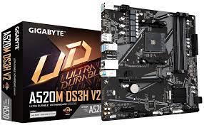 Gigabyte A520m-Ds3h V2 : Amd Am4 Mb – With 4+3 Phase Digital Vrm Smartfan5 With 5x Temperature Sensors + 2x Hybrid Fan Headers Solid Pin Power Connectors ( Atx 8pin ) With Anti-Sulfur Resistors- Amd A520 Chipset 4x Dual Channel Ddr4-5000(O.C)/3200 (