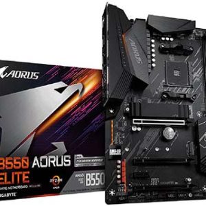 Gigabyte B550 Aorus Elite : Amd Am4 Mb – With 12+2 Phase Digital Vrm Pre-Mounted I/O Shield With Thermal Armor + Rgb Fusion 2.0 With On-Board Rgb Display ( Multi Zones ) Addressable Led Strip Support On-Board Q-Flash Buttons 2x Copper Pcbs Design Mos