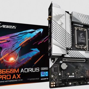 Gigabyte B660m Aorus Pro Ddr5+ Wifi : All-In-One Lga1700 Alder Lake Mb – With 12+1+1 Phase Digital Vrm Hybrid Core Optimization Pre-Mounted I/O Shield With Thermal Armor + Rgb Fusion 2.0 With On-Board Rgb Display ( Multi Zones ) Addressable Led Strip S