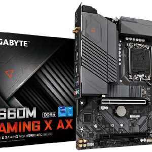 Gigabyte B660m Gaming X Ax Ddr5 + Wifi : All-In-One Lga1700 Alder Lake Mb – With 8+1+1 Phase Digital Vrm Hybrid Core Optimization Pre-Mounted I/O Shield With Thermal Armor + Rgb Fusion 2.0 With On-Board Rgb Display ( Multi Zones ) Addressable Led Strip