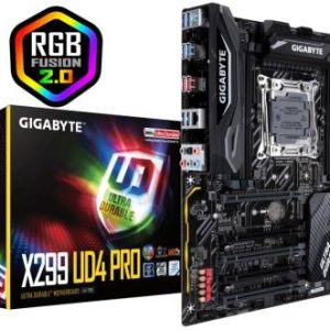 Gigabyte X299 Ud4 Pro : All-In-One Lga2066 ( Kabylake-X / Cascadelake-X ) Mb Support 128gbps Vroc ( Virtual Raid On Cpu ) + Optane 3d-Xpoint Dimm When Using Kabylake Rgb Fusion With Mobile App Support Digital Led And Rgbw Light Strips Smartfan5 With 6