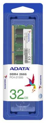 Adata Ad4s2666732g19 / Ad4s266632g19 Ddr4 Nb So-Dimm Valueram 32gb Ddr4-2666 (Pc4-21330) Dual Rank X8 Cl19 – 260pin 1.2v – Lifetime Warranty – Retail Pack