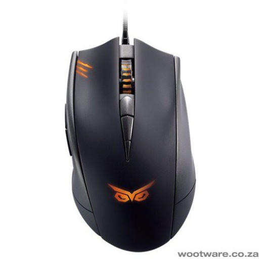 Asus Strix Claw Optical Gaming Mouse – Japanese-Made Omron D2f-01f Switches Orange Led 5000dpi Pixart Pmw3310dh-Awqt Controler With 1:1 Tracking And Angle-Snap-Free Movement On-Board 64kb Memory For Programable Game Profiles 6x Buttons ( 3 Programabl
