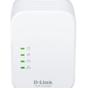 D-Link Dhp-W310av Powerline Av500 Wirelss N Adapter – Wireless N Or Wired Network Through Home Plug 500 Mbps For 10/100 Utp Or 300mbps Wireless With Wps Button 2.4 Ghz Support Computers Game Consoles And Multimedia Devices Cable Free Network – 4 Led