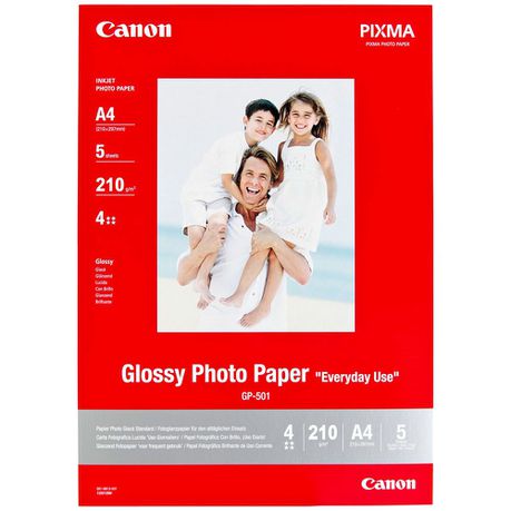 Canon Gp-501 A4 5 Glossy Photo Paper 170gm 5 Pack
